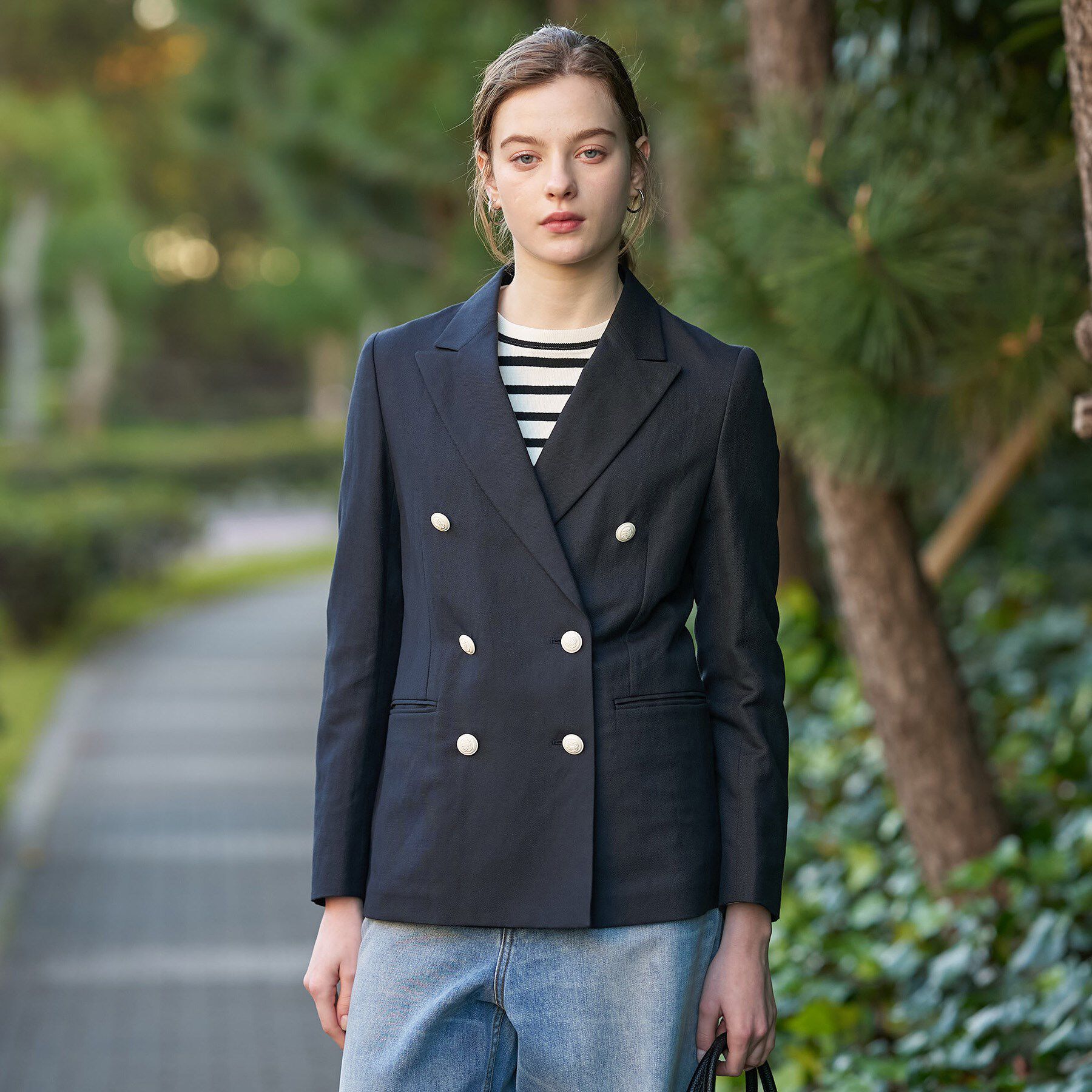 DRESSTERIOR「リネンブレンドWブレストジャケット」|テーラードジャケット|