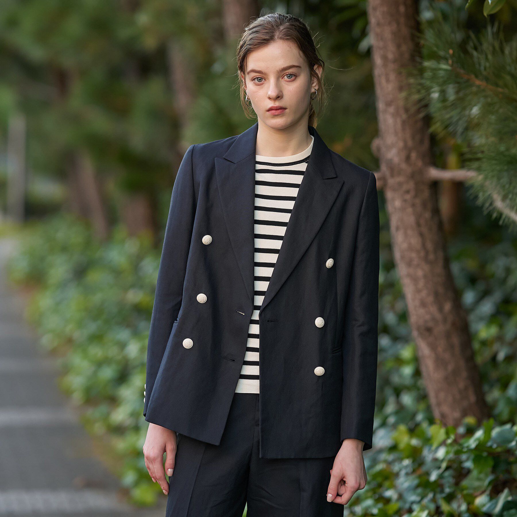 DRESSTERIOR「リネンブレンドWブレストジャケット」|テーラードジャケット|