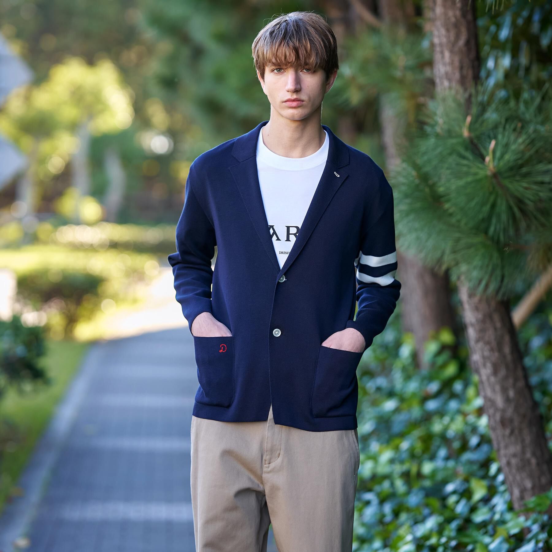 DRESSTERIOR「スプリング ニットジャケット」|カーディガン|