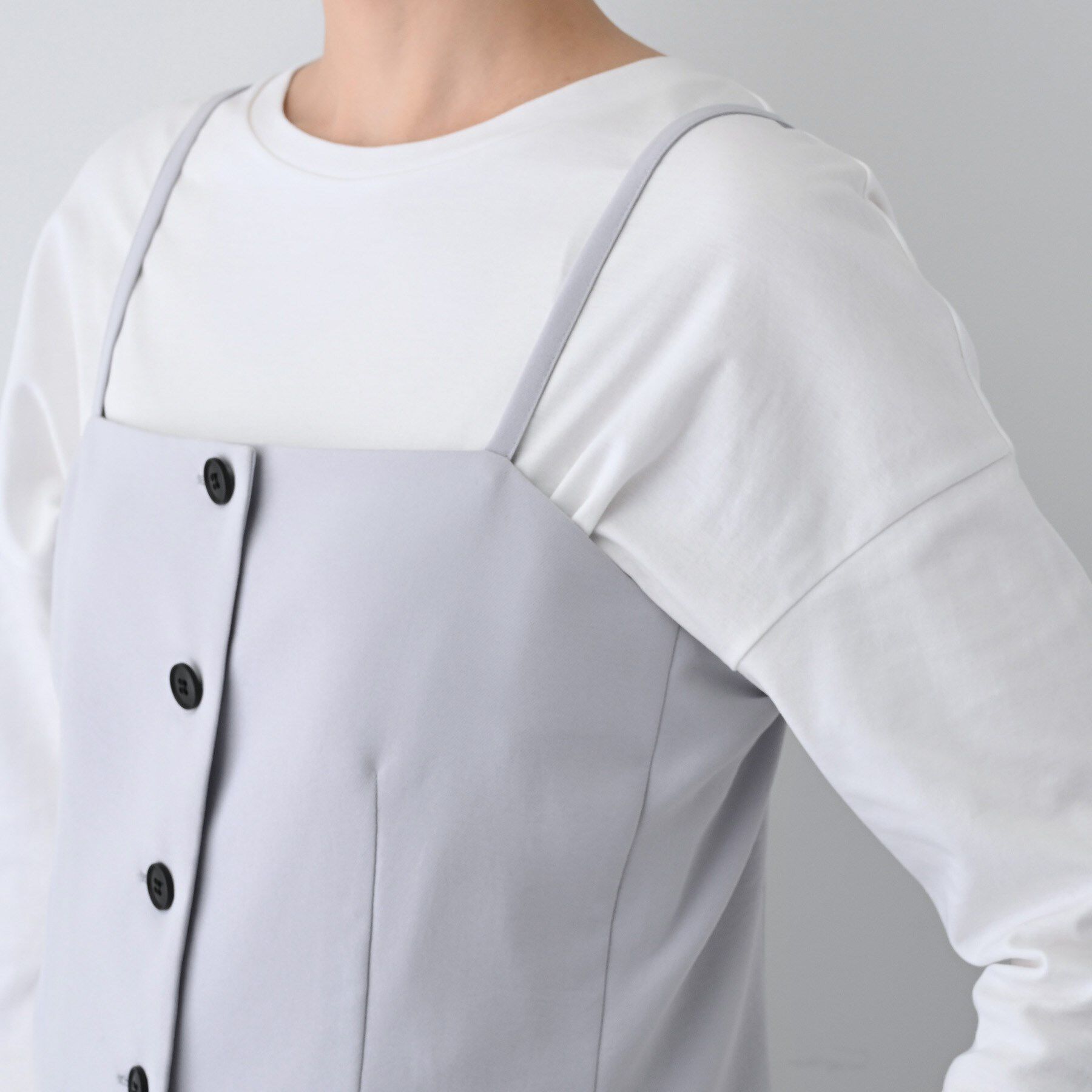 INDIVI「【着る日傘/遮熱/UVケア】ビスチェ風キャミトップス」|キャミソール|