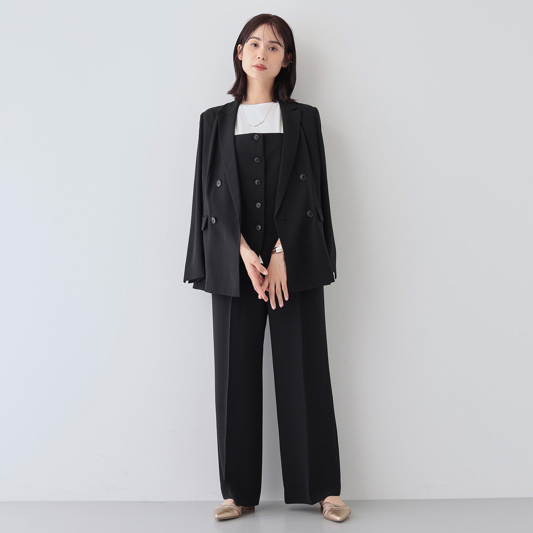 INDIVI「【着る日傘/遮熱/UVケア】ビスチェ風キャミトップス」|キャミソール|