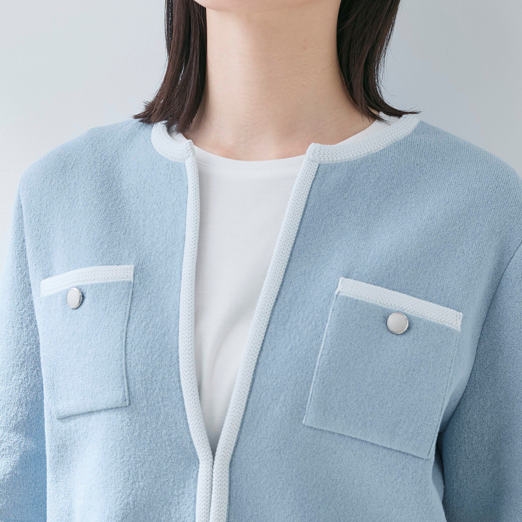 INDIVI「【軽量／セレモニー】ブークレジャケット ニットカーディガン」|カーディガン|