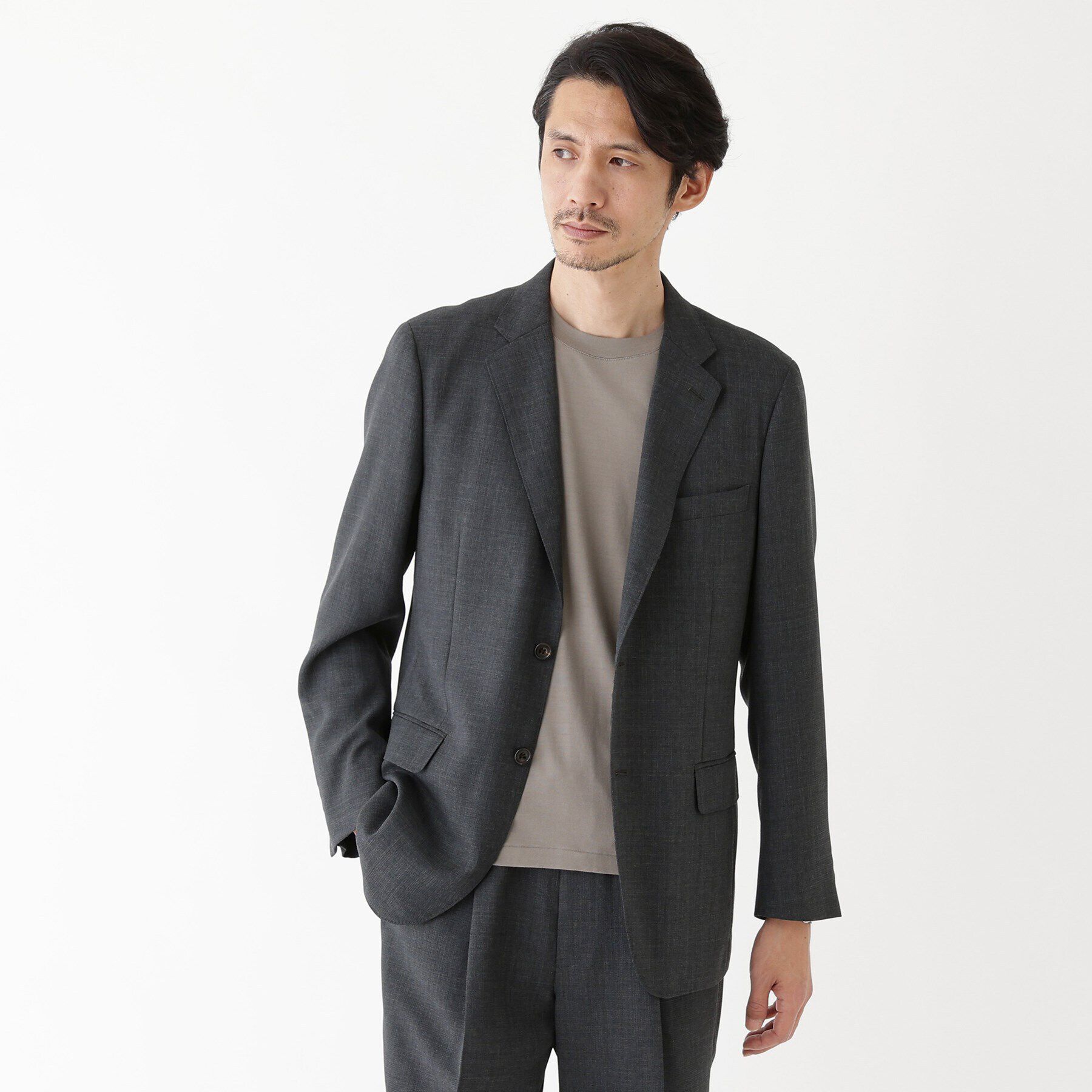 TAKEO KIKUCHI「【THE FLAGSHIP】メッシュ ジャケット」|テーラードジャケット|チャコールグレー(0