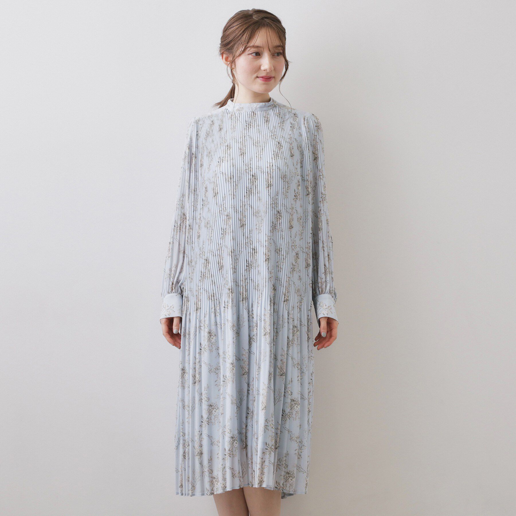 index「ベルト付きプリーツフレアワンピース【洗濯機OK/イージーアイロン/防シワ】《5col》」|ワンピース|