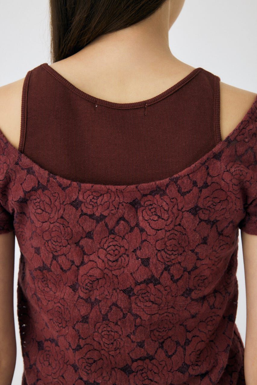 MOUSSY「LAYERED LACE トップス」|Tシャツ・カットソー|