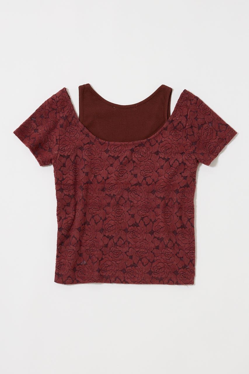 MOUSSY「LAYERED LACE トップス」|Tシャツ・カットソー|