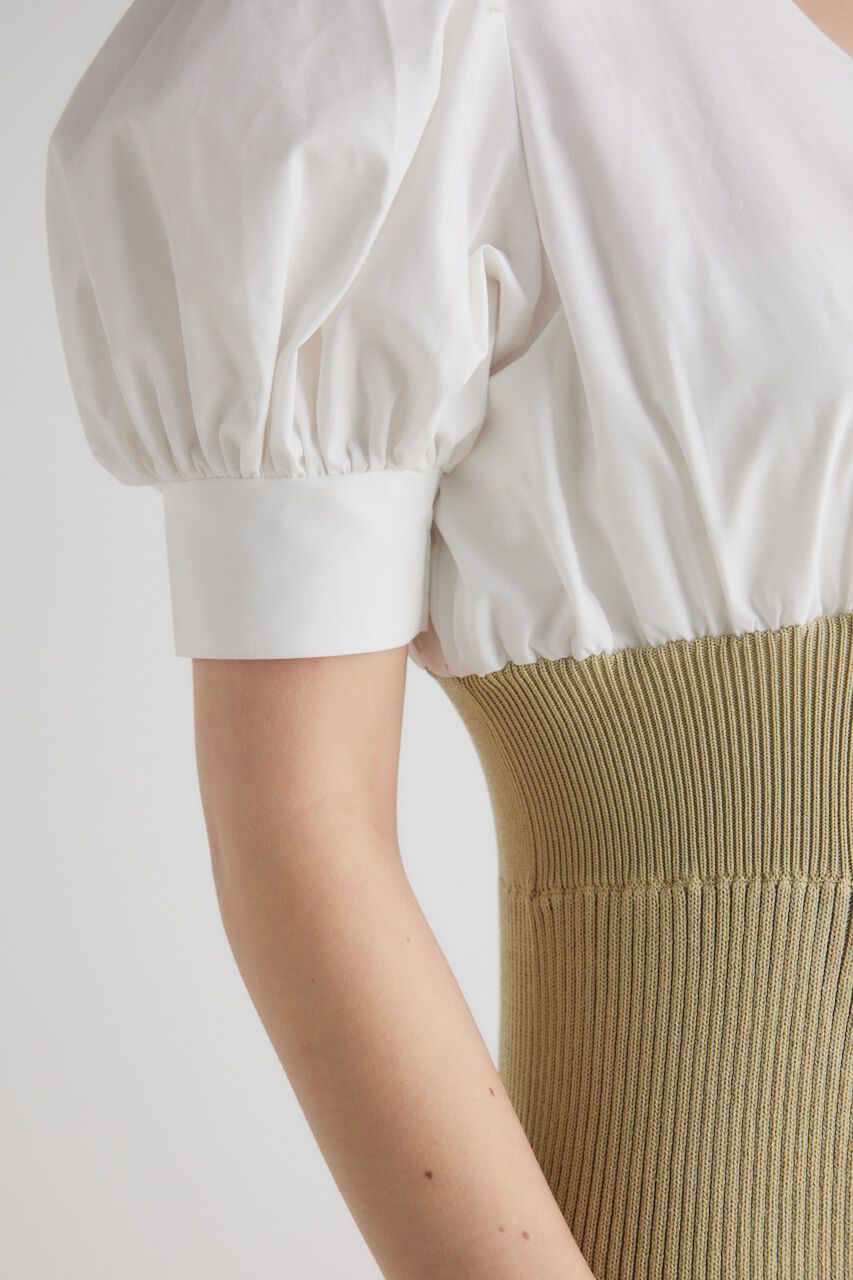 rienda「シャツドッキング Knit OP」|ワンピース|