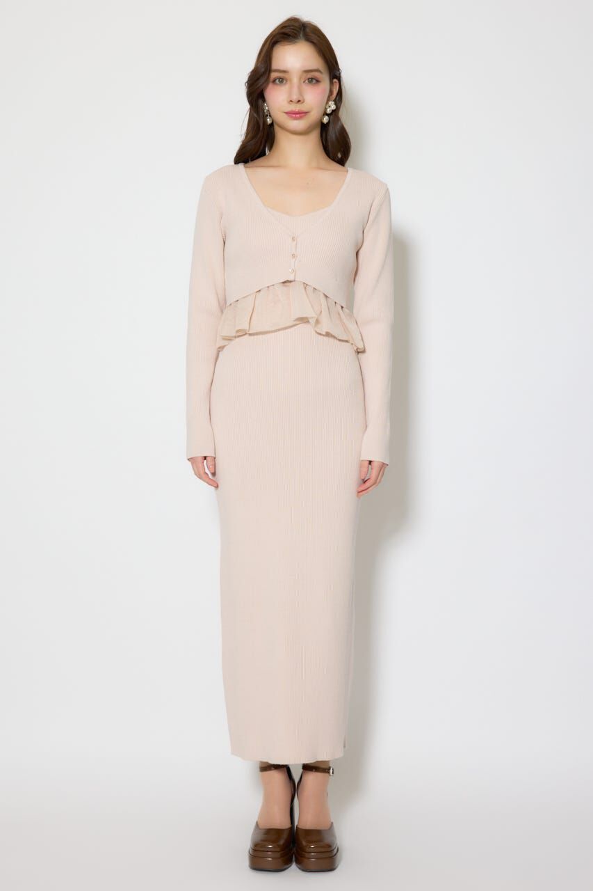 rienda「ペプラムカーデセットキャミワンピース」|ワンピース|