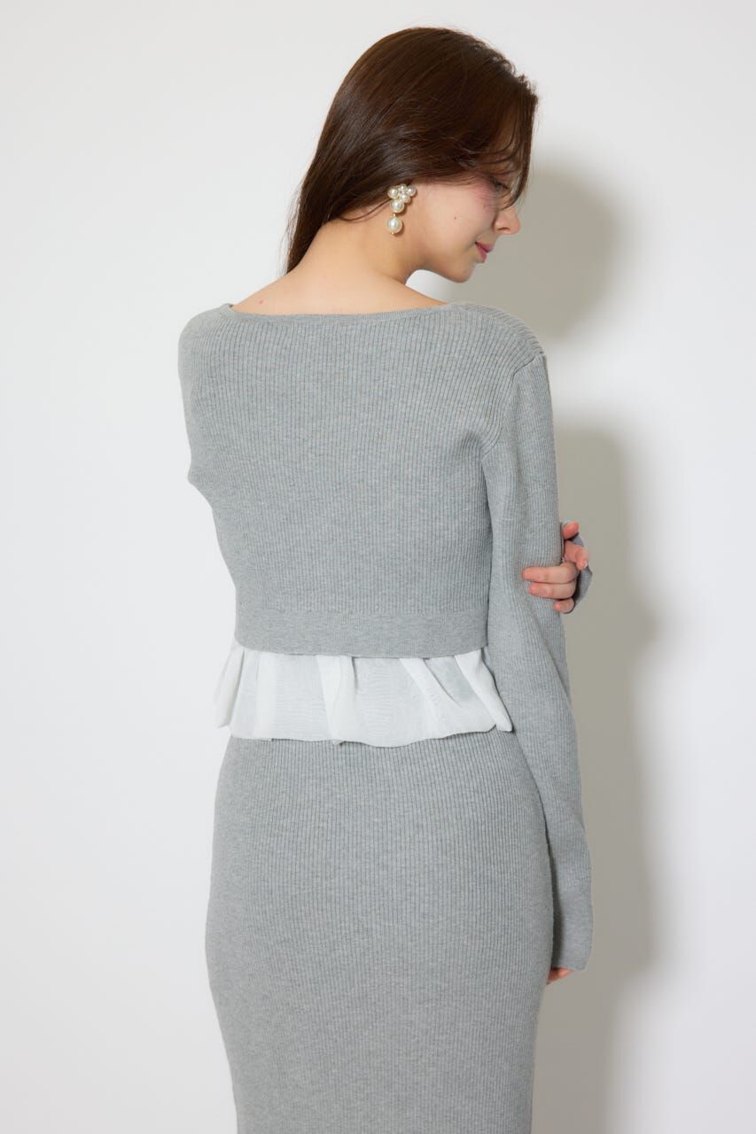 rienda「ペプラムカーデセットキャミワンピース」|ワンピース|