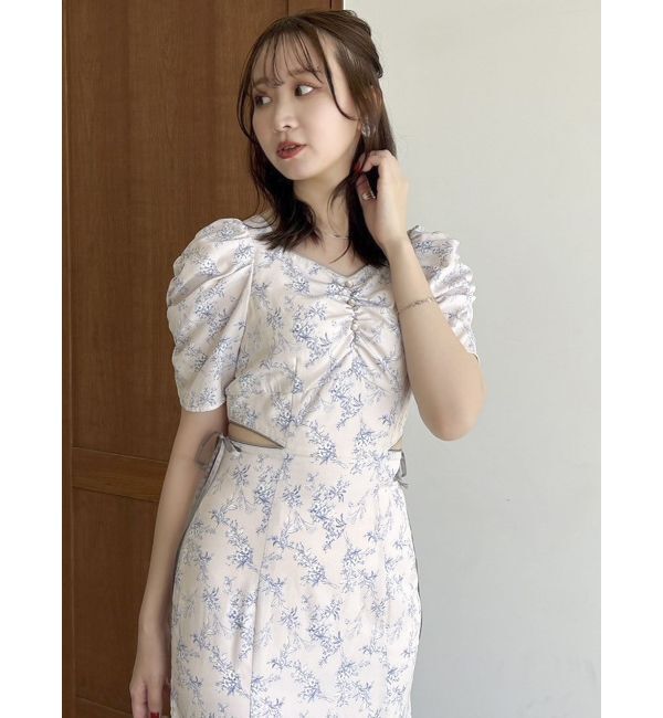 dazzlin「ウエストカットアウトパイピングワンピース」|ワンピース|