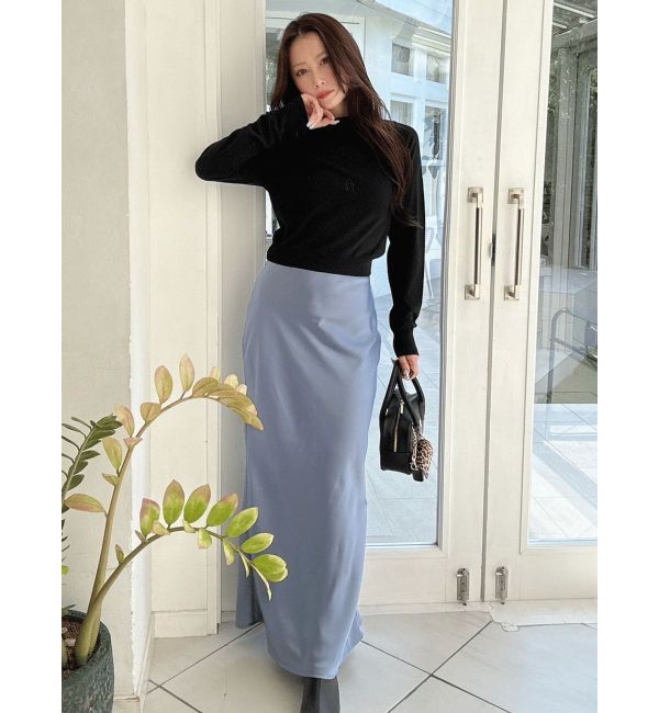 MERCURYDUO「サテンナロースカート」|スカート|