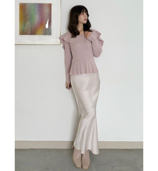 MERCURYDUO「サテンナロースカート」|スカート|