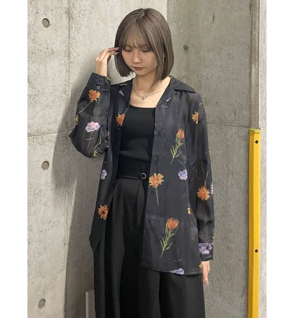 MURUA「フラワーシアーシャツ【WEB限定】」|シャツ・ブラウス|