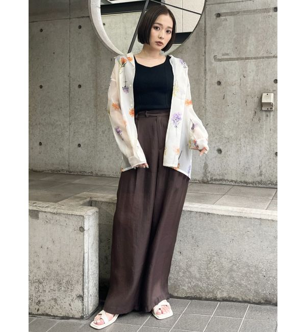 MURUA「フラワーシアーシャツ【WEB限定】」|シャツ・ブラウス|