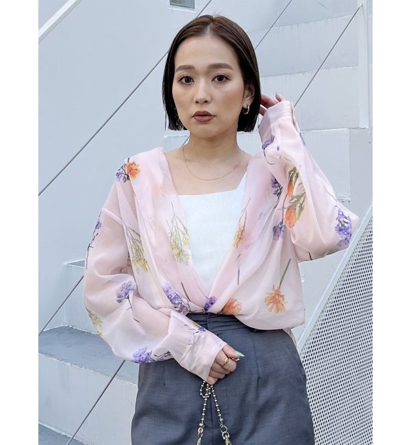 MURUA「フラワーシアーシャツ【WEB限定】」|シャツ・ブラウス|