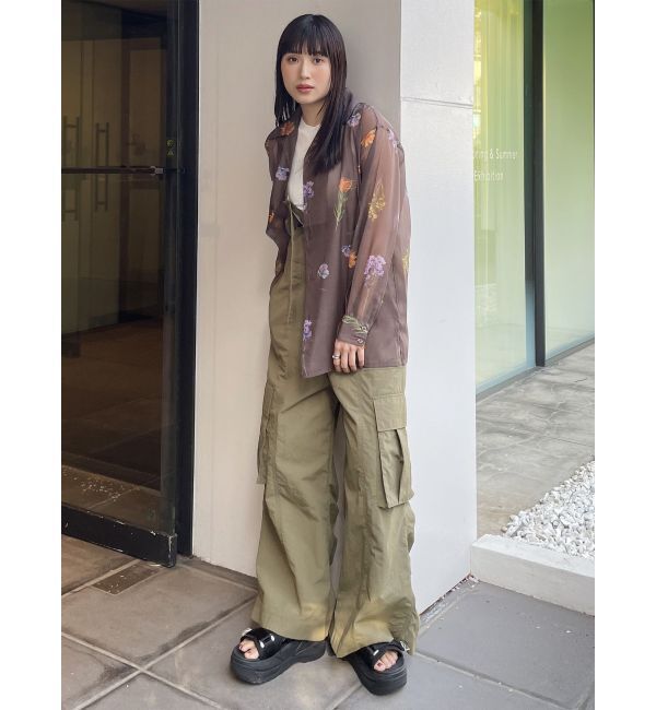 MURUA「フラワーシアーシャツ【WEB限定】」|シャツ・ブラウス|