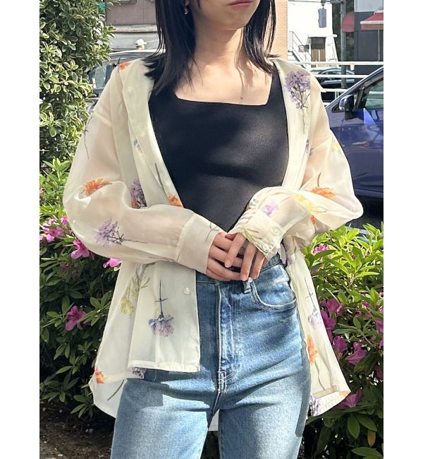 MURUA「フラワーシアーシャツ【WEB限定】」|シャツ・ブラウス|