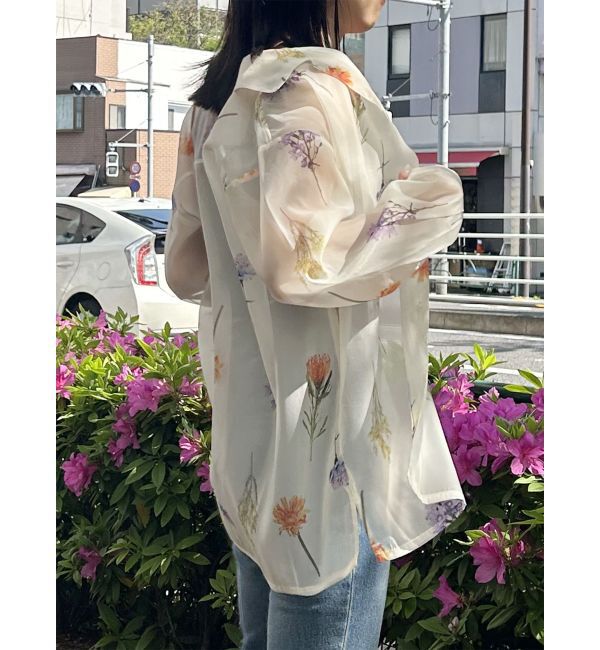 MURUA「フラワーシアーシャツ【WEB限定】」|シャツ・ブラウス|