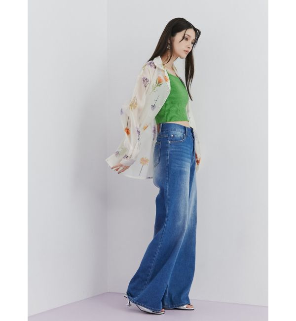 MURUA「フラワーシアーシャツ【WEB限定】」|シャツ・ブラウス|