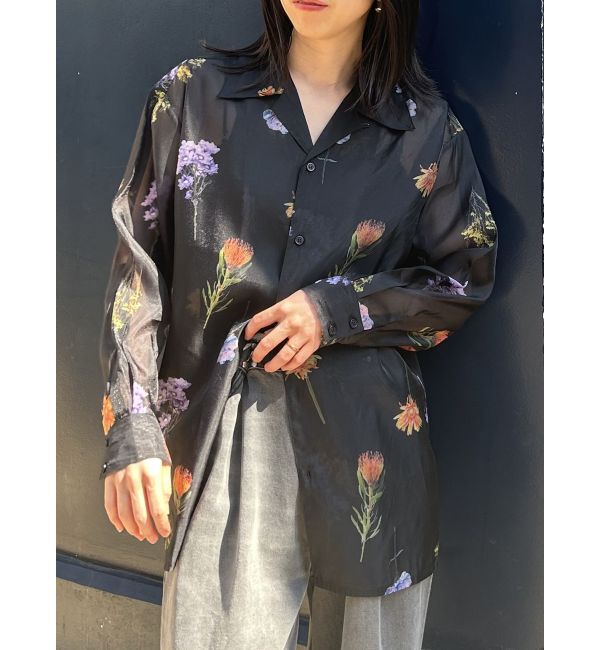MURUA「フラワーシアーシャツ【WEB限定】」|シャツ・ブラウス|