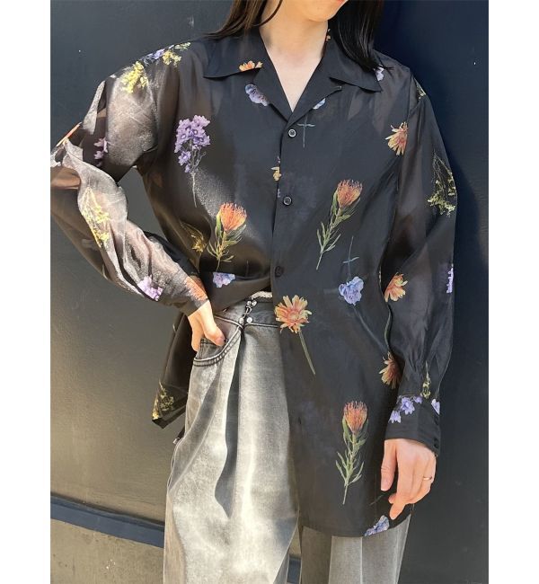 MURUA「フラワーシアーシャツ【WEB限定】」|シャツ・ブラウス|