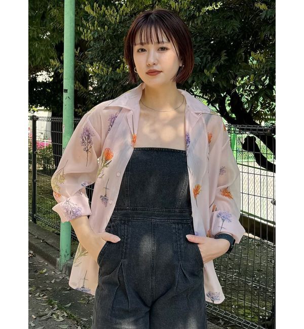 MURUA「フラワーシアーシャツ【WEB限定】」|シャツ・ブラウス|