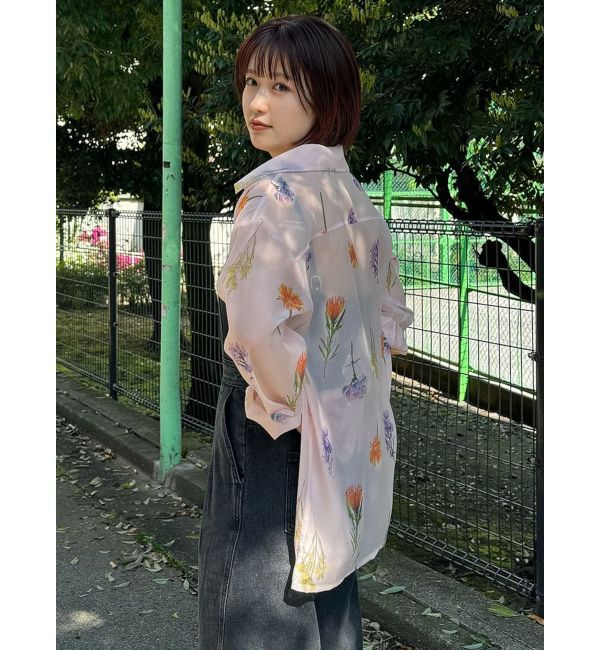 MURUA「フラワーシアーシャツ【WEB限定】」|シャツ・ブラウス|