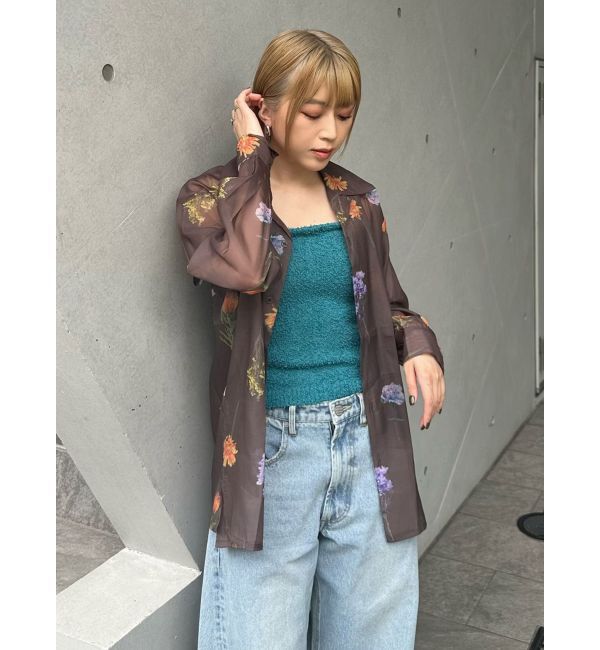 MURUA「フラワーシアーシャツ【WEB限定】」|シャツ・ブラウス|