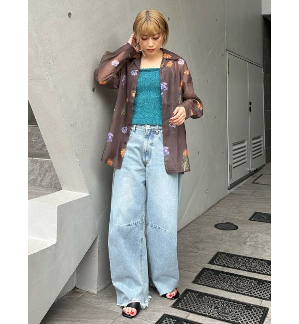 MURUA「フラワーシアーシャツ【WEB限定】」|シャツ・ブラウス|