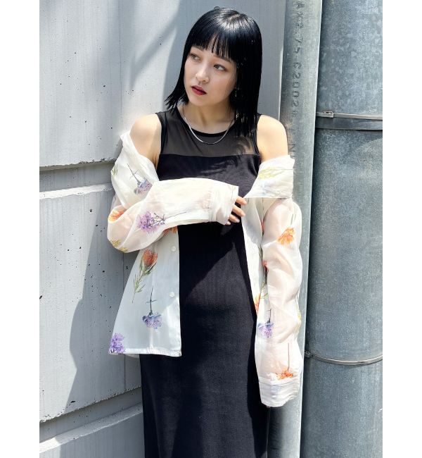 MURUA「フラワーシアーシャツ【WEB限定】」|シャツ・ブラウス|