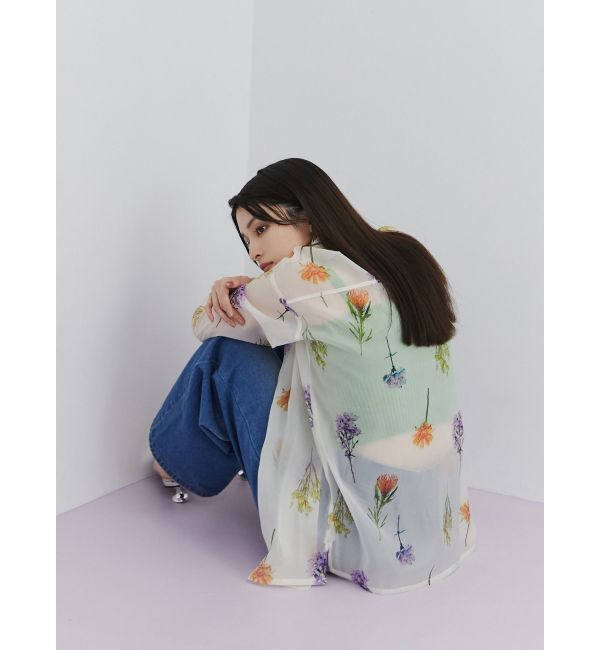 MURUA「フラワーシアーシャツ【WEB限定】」|シャツ・ブラウス|