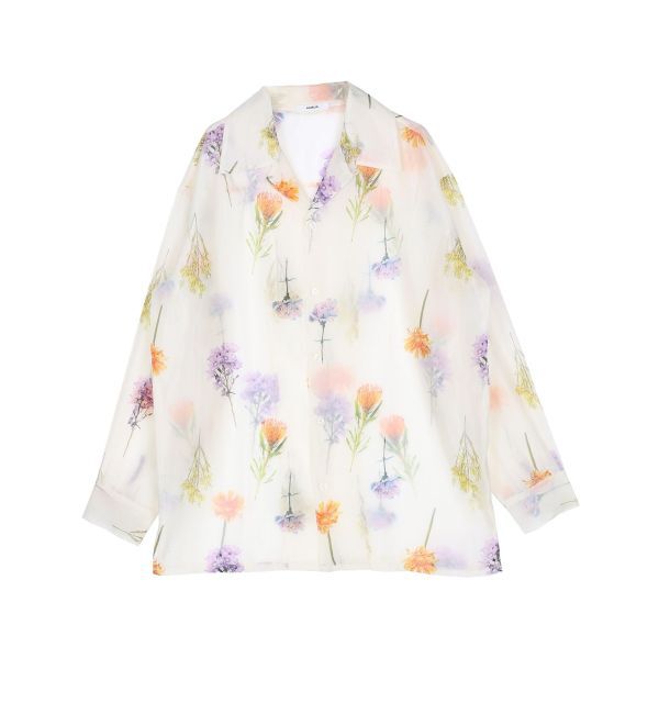 MURUA「フラワーシアーシャツ【WEB限定】」|シャツ・ブラウス|