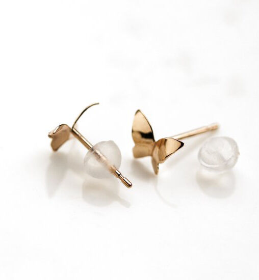  「ゴールド バタフライ ピアス | K10YG 〈ミラー〉」|ピアス|