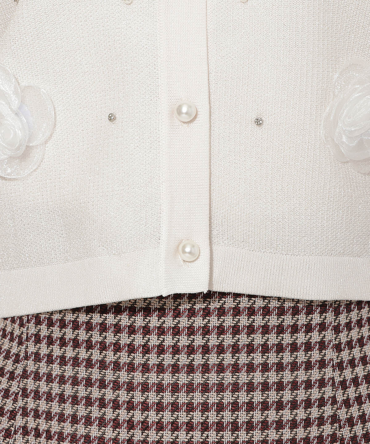 WILLSELECTION「フラワーモチーフニットカーディガン」|カーディガン|