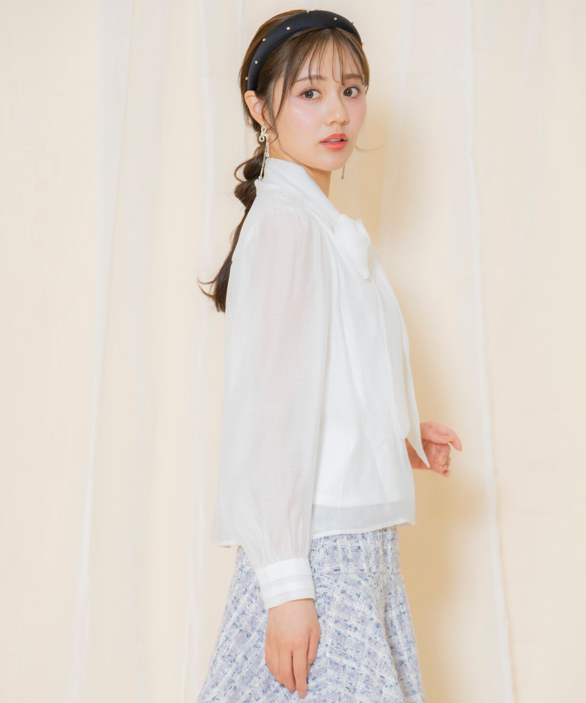 WILLSELECTION「リボンタイギャザーブラウス」|シャツ・ブラウス|