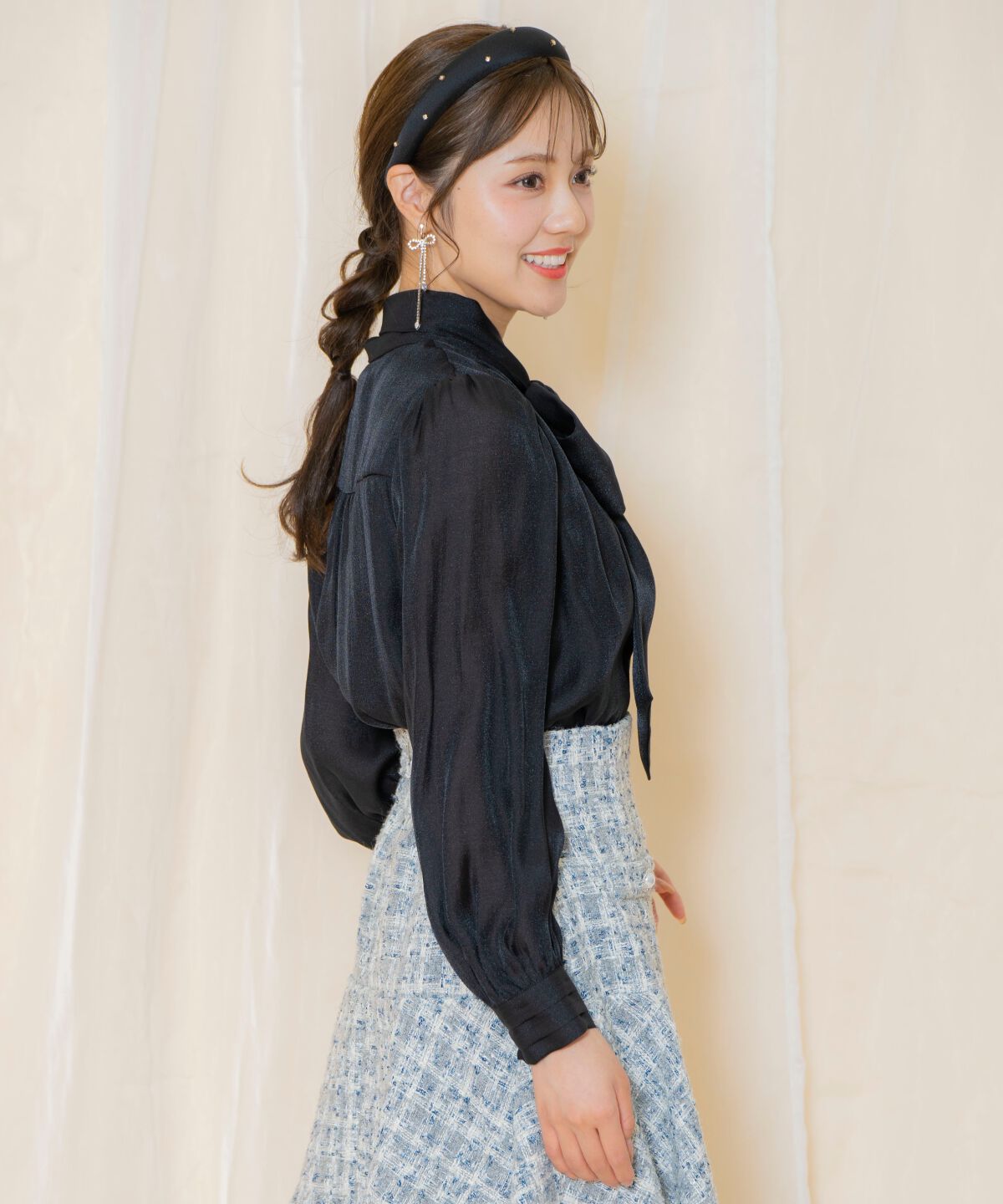 WILLSELECTION「リボンタイギャザーブラウス」|シャツ・ブラウス|