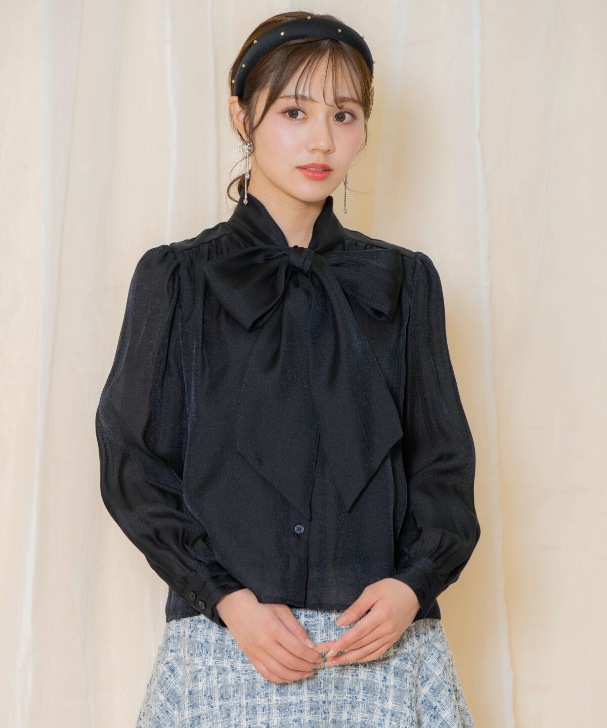 WILLSELECTION「リボンタイギャザーブラウス」|シャツ・ブラウス|