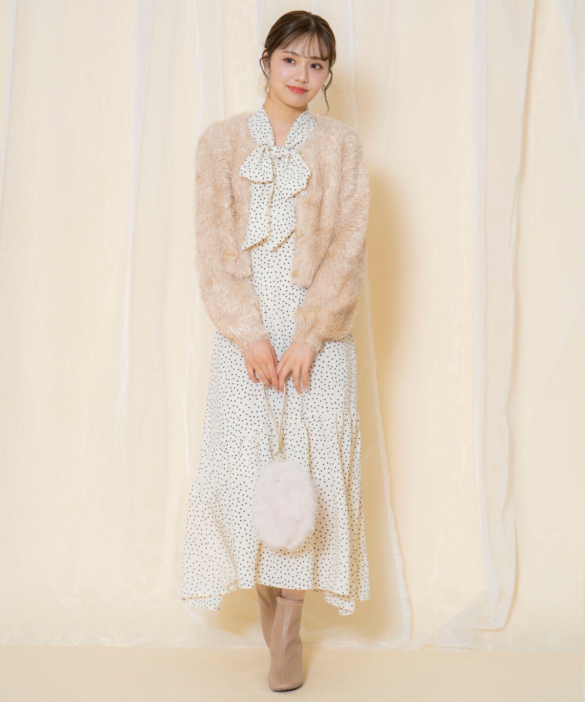 WILLSELECTION「シャギーラメカーディガン」|カーディガン|