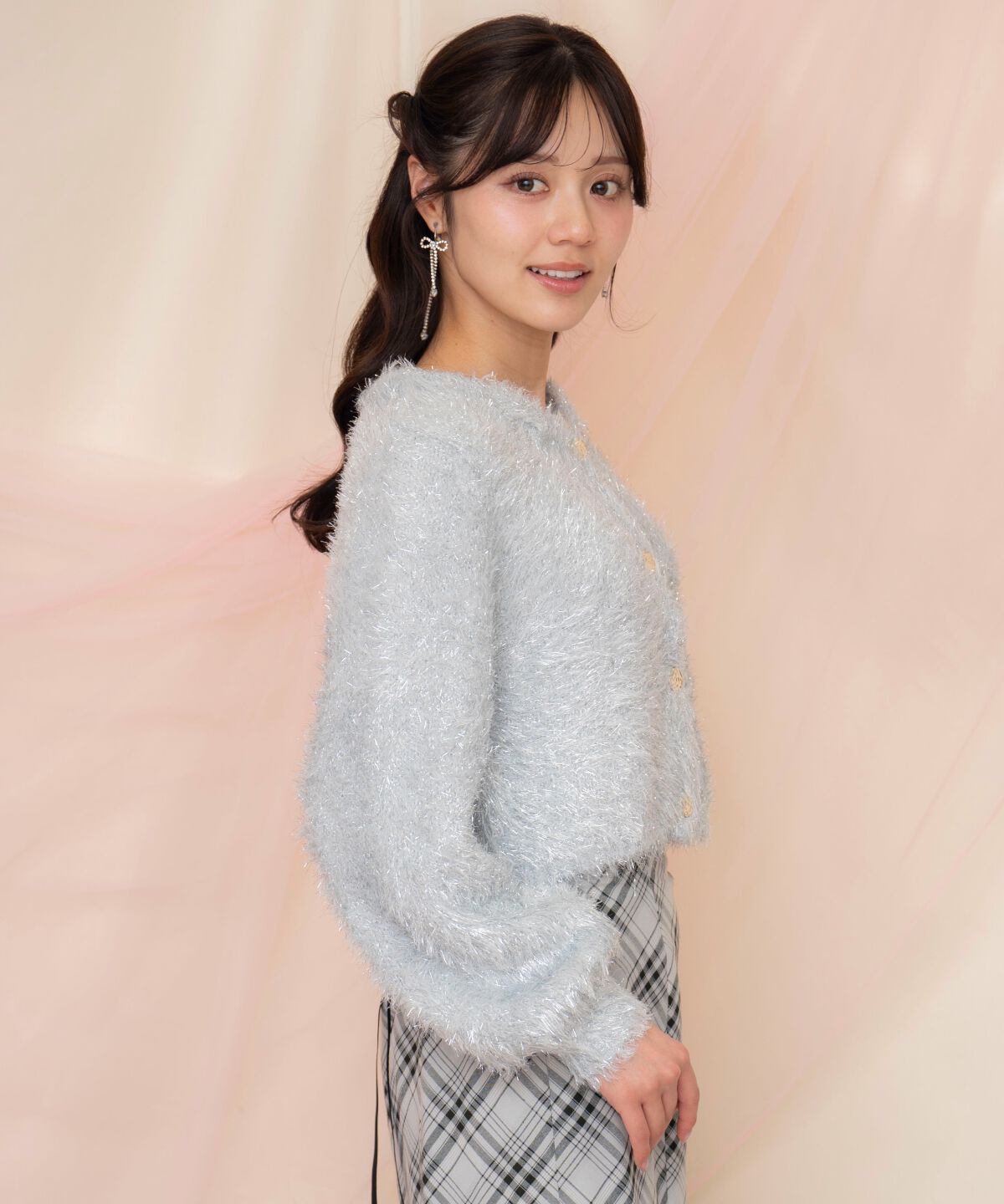 WILLSELECTION「シャギーラメカーディガン」|カーディガン|