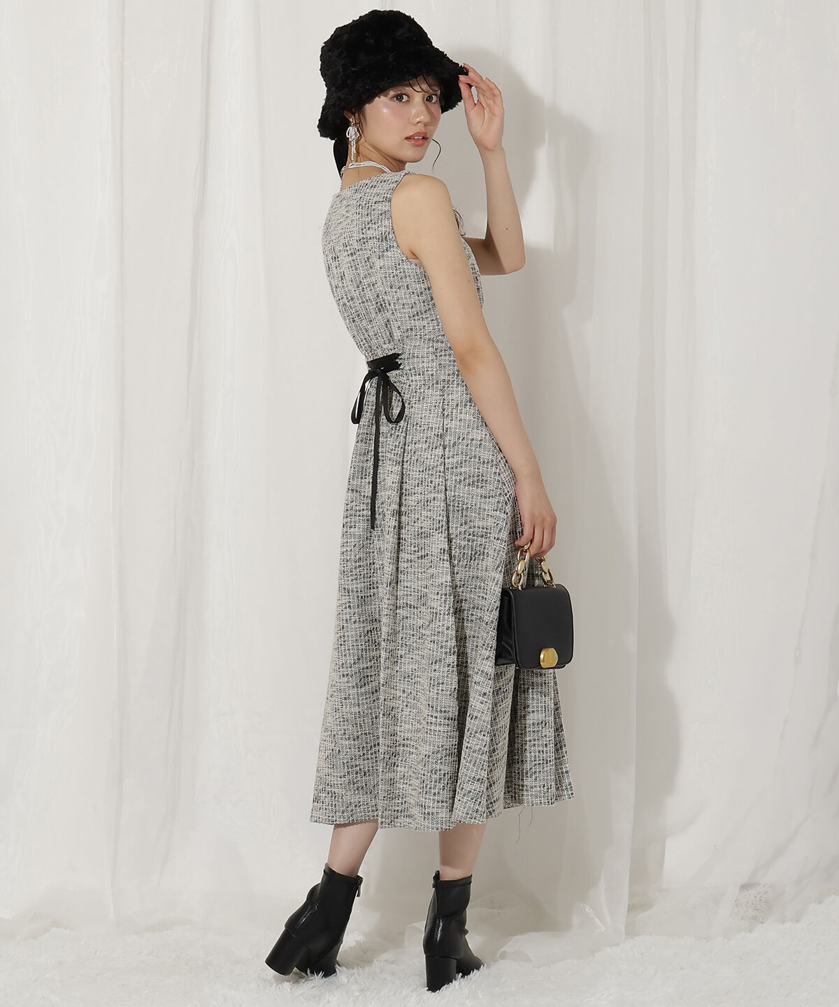 WILLSELECTION「カットツイードフレアワンピース」|ワンピース|