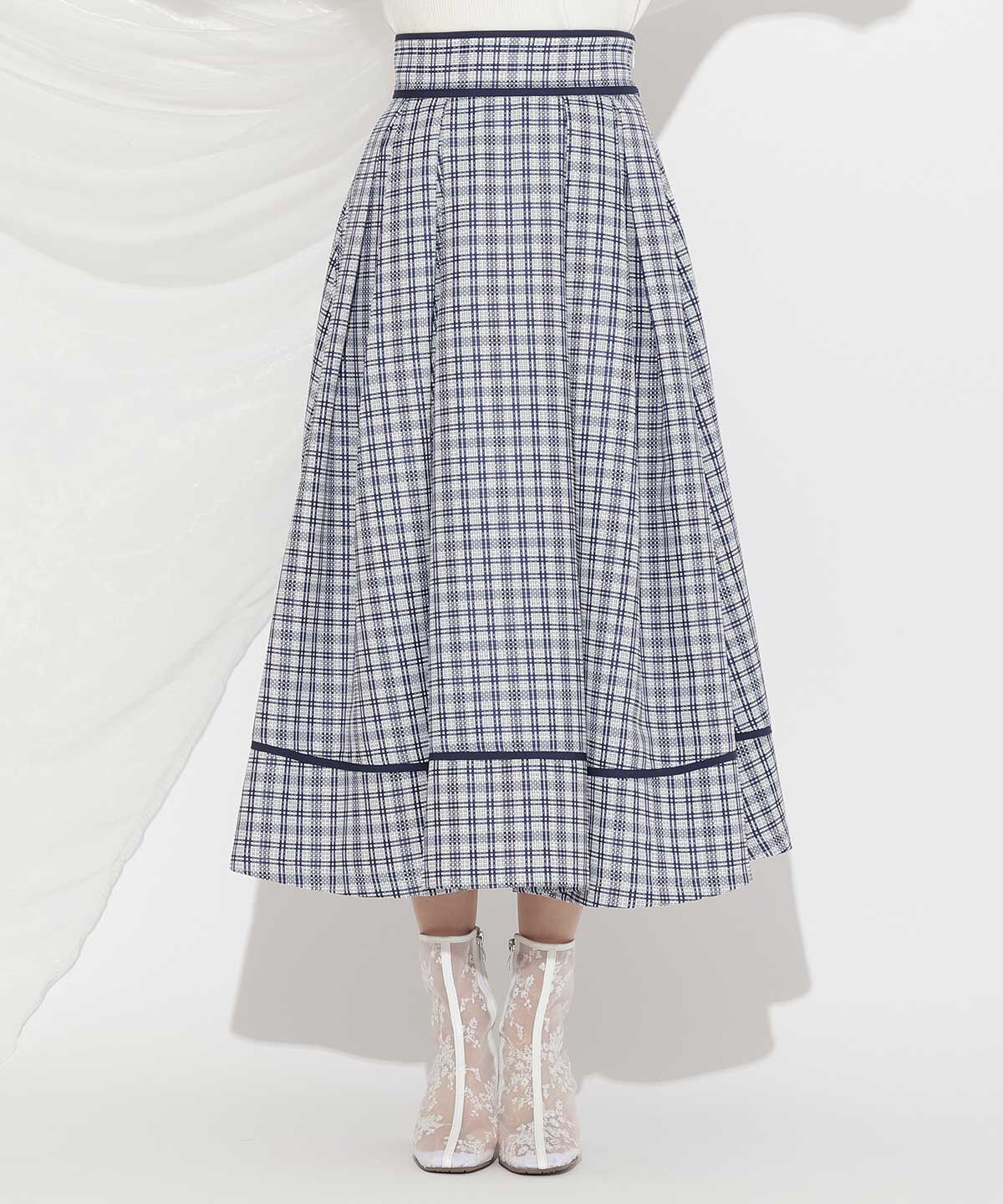 WILLSELECTION「パイピングデザインタックスカート」|フレア|