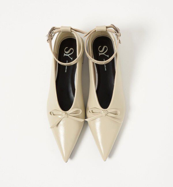 ODETTE E ODILE「＜SY＞ ポインテッドリボンベルト フラット15&uarr;」|パンプス|OFF WHITE