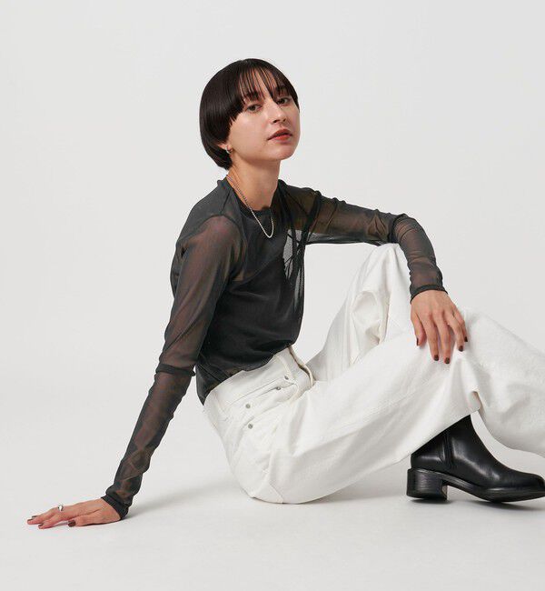 UNITED ARROWS「チュール ジャージー カットソー」|Tシャツ・カットソー|