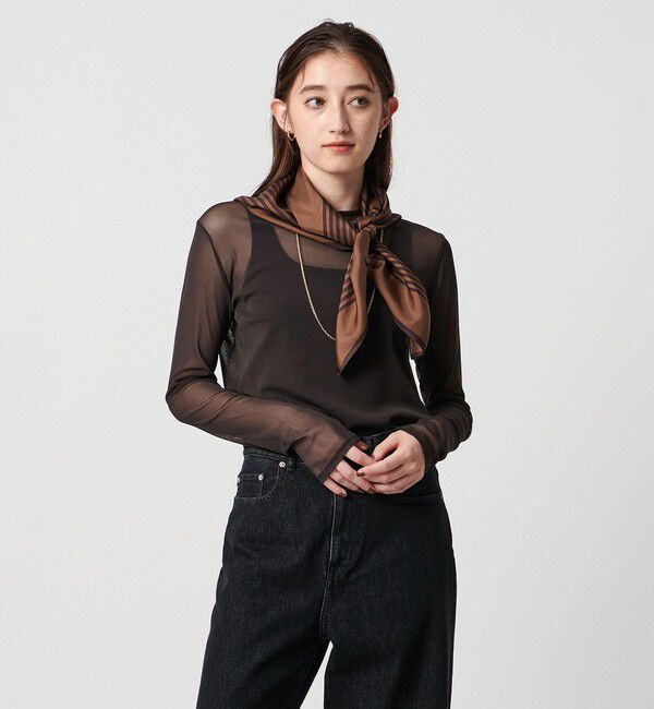 UNITED ARROWS「チュール ジャージー カットソー」|Tシャツ・カットソー|DK.BROWN