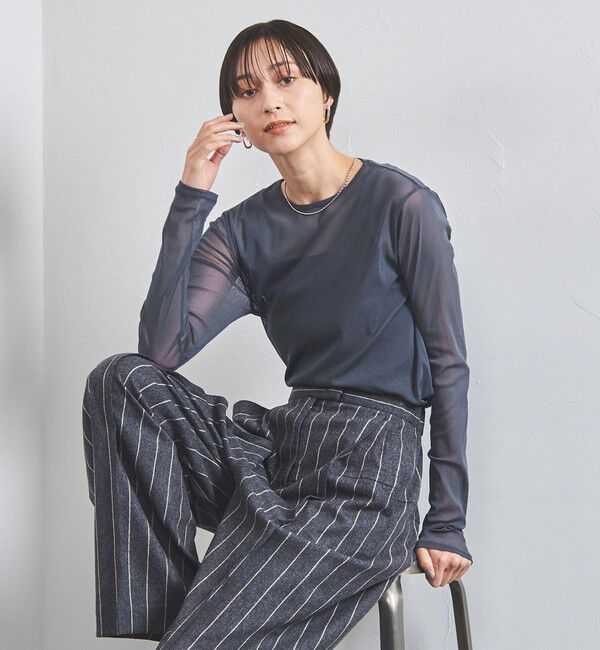 UNITED ARROWS「チュール ジャージー カットソー」|Tシャツ・カットソー|