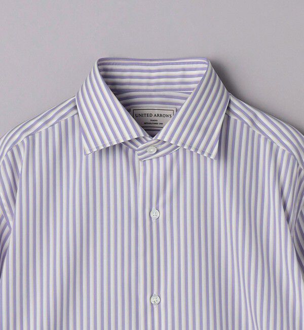 UNITED ARROWS「イージーケア AG ファンシーストライプ セミワイドカラーシャツ -抗菌防臭-」|シャツ・ブラウス|