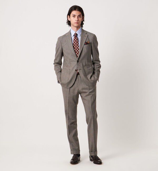UNITED ARROWS「ハウンドトゥース シングル ３ボタン テーラード ジャケット R―MODEL」|スーツ|