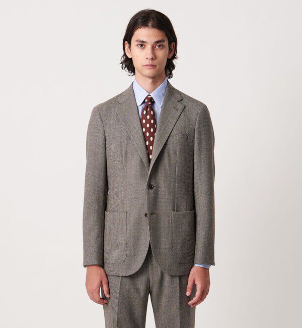 UNITED ARROWS「ハウンドトゥース シングル ３ボタン テーラード ジャケット R―MODEL」|スーツ|