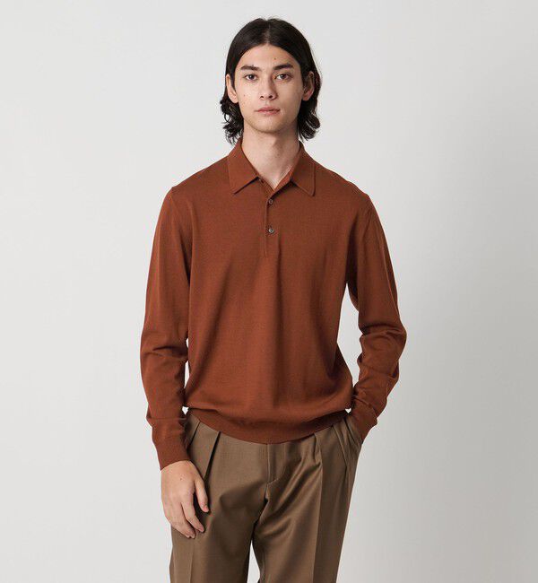 UNITED ARROWS「ウール ハイゲージ ニットポロシャツ」|ポロシャツ|BRICK