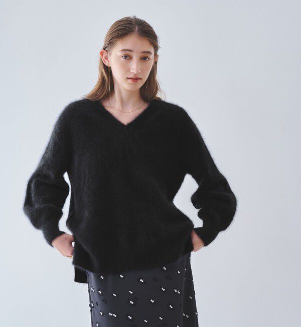 UNITED ARROWS「フォックスカシミヤ Vネック ニット」|ニット・セーター|